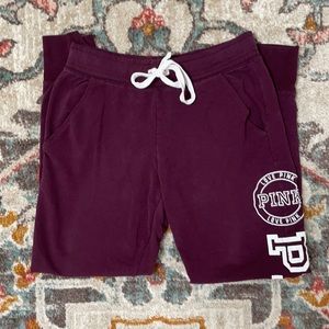 Burgundy PINK Sweatpants